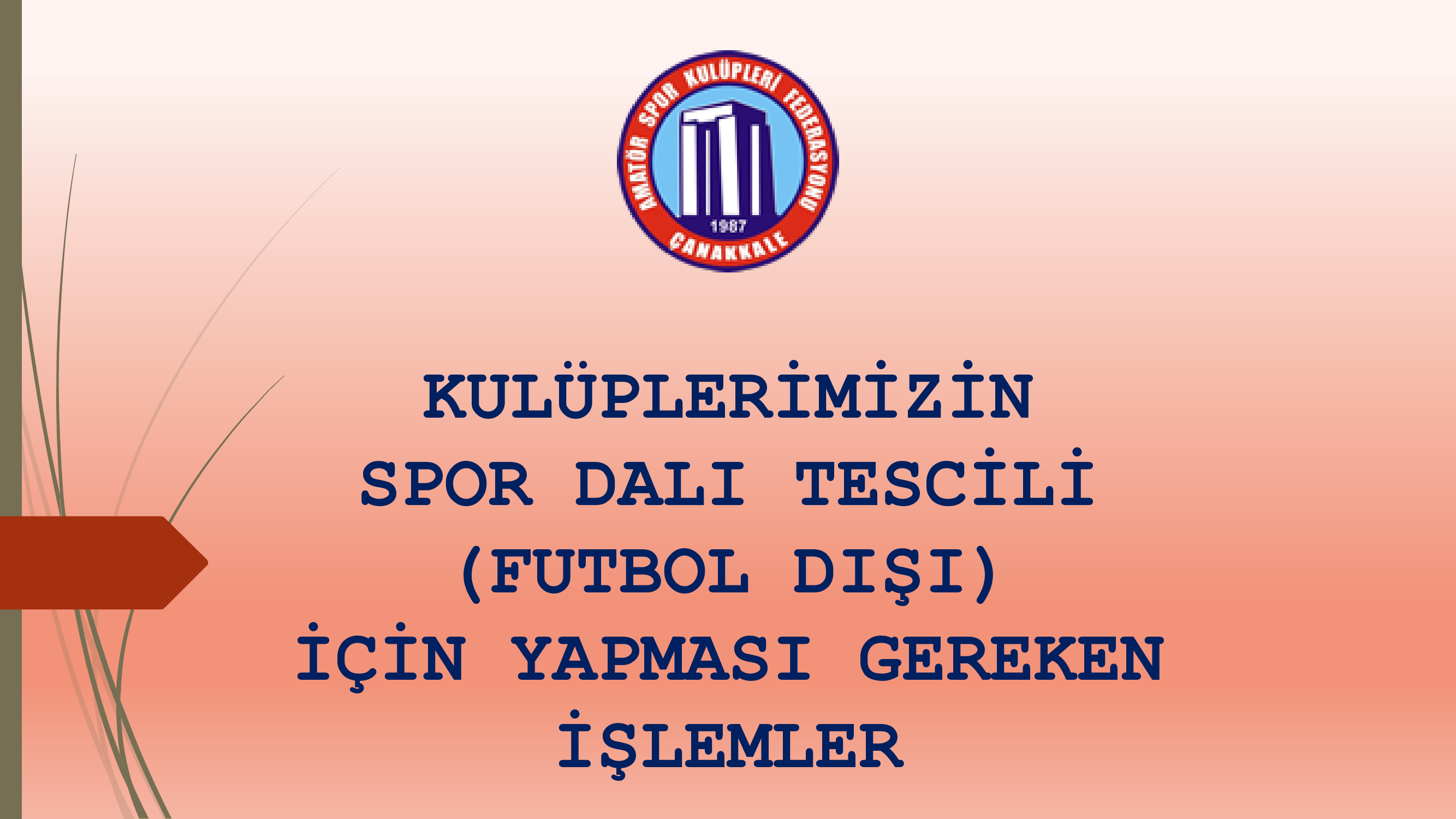 KULÜPLERİN SPOR DALI (FUTBOL HARİÇ) TESCİL İŞLEMLERİ