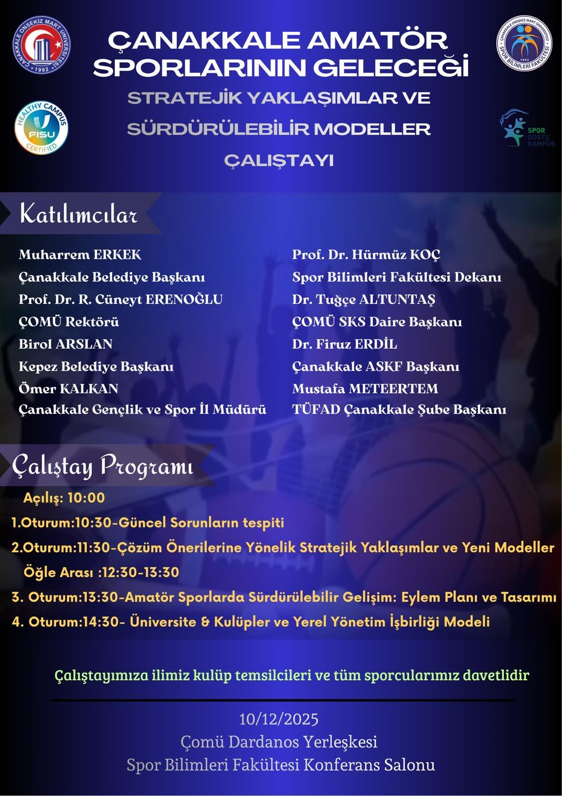 ÇANAKKALE AMATÖR SPORLARININ GELECEĞİ ÇALIŞTAYI