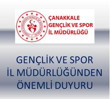 SPOR KULÜPLERİMİZİN ÖNEMLE DİKKATİNE –GENÇLİK VE SPOR İL MÜDÜRLÜĞÜMÜZDEN ÖNEMLİ DUYURU