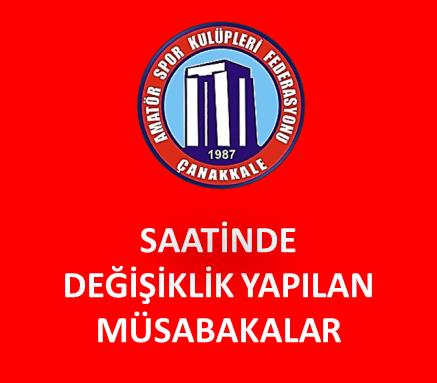 SAATİNDE DEĞİŞİKLİK YAPILAN U13 LİGİ A GRUBU VE B GRUBU MÜSABAKALARI