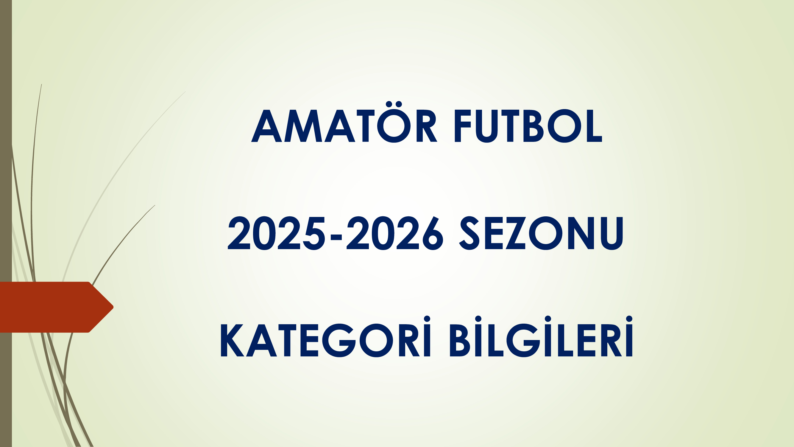 FUTBOL KATEGORİ BİLGİLERİ